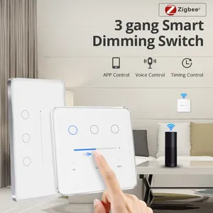 Zemismart Tuya ZigBee Thông Minh Dimmer Chuyển Đổi 3 Băng Đảng Cuộc Sống Thông Minh Ứng Dụng Điều Khiển Chúng Tôi EU Ánh Sáng Chuyển Đổi Tỷ Lc Kiểm Soát Nhà Trợ Lý - Product Image 2