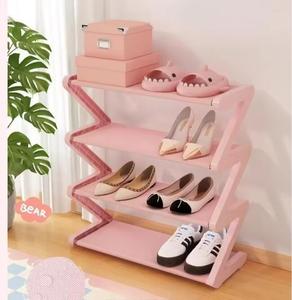 Rak Sepatu Plastik Persegi Panjang Kreatif, Rak Penyimpanan Sepatu Multi-layer Sederhana untuk Rumah Tangga, Organizer Penyimpanan Sepatu Ruang Tamu - Product Image 3
