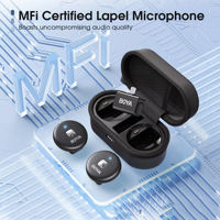BOYA O MIC D/U Microphone Lavalier sans fil Micro à pince Micro-cravate pour Smartphones Vlogging Interviews Enregistrement