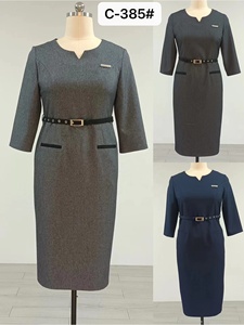 Women Clothing Single Dress With Plain Color for Offices Lady Women Dress - Product Image 5