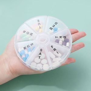 High Quality 7-Slot <b>Plastic</b> Pill Case for Capsules <b>Pocket</b> Size Medicine Holder - Product Image 4
