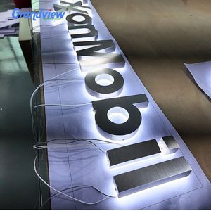 Letrero LED Personalizado <span class=keywords><strong>para</strong></span> Salón de Belleza o Barbería, Letras con Logotipo Retroiluminadas <span class=keywords><strong>para</strong></span> <span class=keywords><strong>Empresas</strong></span> de Publicidad, Uso Interior/Exterior, Acero Inoxidable, Alto Brillo - Product Image 5