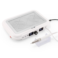 Aspirateur de poussière pour ongles haute puissance 170 W, 2-en-1, avec ventilateur et poignée sans balais, 2 ventilateurs à vitesse réglable