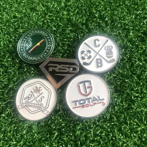 Marcatore magnetico per pallina da golf in metallo con logo vuoto con scudo personalizzato