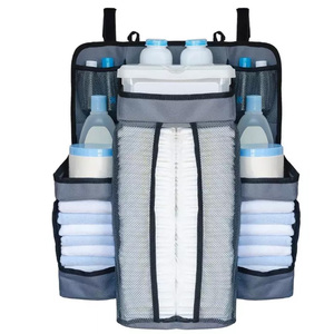 Gran oferta organizador portátil para guardería, gran capacidad, duradero, colgante, pañal para bebé, Caddy, bolsa de pañales para mamá para bebé recién nacido - Product Image 6