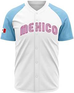 Kaus <span class=keywords><strong>Jersey</strong></span> Baseball Meksiko kualitas tinggi baru kustom <span class=keywords><strong>Jersey</strong></span> bisbol pria cepat kering - Product Image 5