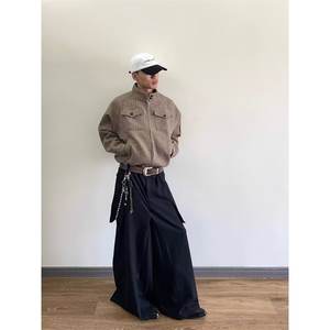 Veste Harrington à capuche Oclin American Rero Houndsooh Shor pour homme, style printemps, haut de gamme, Old Money, coupe longue et ajustée, en modal - Product Image 4