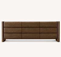 Ensembles de meubles de chambre à coucher d'intérieur de haute qualité commode de chambre à coucher de stockage en chêne avec 9 tiroirs