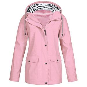 Abrigo Largo Impermeable con Capucha para <span class=keywords><strong>Mujer</strong></span>, Talla Grande, Deportivo, para Exteriores, a la Moda - Product Image 3