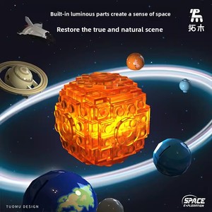 Tuomu T5002 Sistema Solar Giratorio, 775 Piezas, Bloques de Construcción, Juguete STEM con <span class=keywords><strong>Sol</strong></span> Luminoso para Niños de 8+ Años - Product Image 2