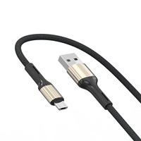 Kabel Usb Tipe-c IPho Mikro Multi Fungsi Pengisian Cepat Kabel Pengisi Daya Usb Hitam 3,1 A Biaya Telepon Kepang Nilon OEM