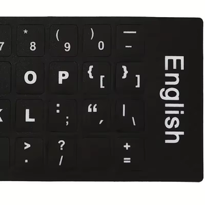 Màu đen/trắng/trong suốt không thấm nước Đức/Tây Ban Nha/Thổ Nhĩ Kỳ/Hebrew/Pháp/Anh/Arabic in tùy chỉnh bàn phím sticker cho máy tính xách tay - Product Image 6