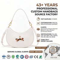 Bolso de Hombro en Forma de Media Luna de Cuero PU Texturizado Crema, Bolso de Mano Elegante y Chic para Mujer, Diseño de Lujo, Personalizable OEM