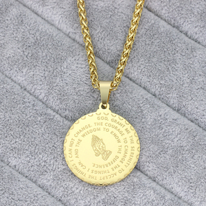 Loftily de Amén hermano regalo oro manos rezando verso de la Biblia COLLAR COLGANTE de joyería - Product Image 4