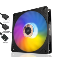 Ventilateurs de refroidissement pour boîtier d'ordinateur 120 mm à faible bruit, 1800 tr/min, PWM 4 broches, LED, dissipateur thermique en plastique pour PC, haute performance, à moitié prix
