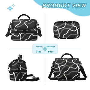 Bolsa de Almuerzo Doble de Poliéster con Diseño Hawaiano, Bolsa Térmica para Adultos con Correa Ajustable - Product Image 2