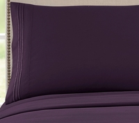 Parure de draps de lit Queen 4 pièces, 90 g/m², 100 % polyester microfibre brossée, broderie, poches profondes, ajustement facile, sans plis