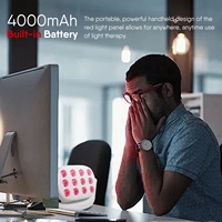 Panneau de luminothérapie rouge avec 12 LED pour un traitement efficace à la longueur d'onde de 660 nm/850 nm, panneau de lumière LED infrarouge