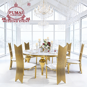 Mesa de comedor redonda de MDF para 8 o 10 personas, juego de mesa grande para banquetes, muebles modernos para cocina del hogar - Product Image 1