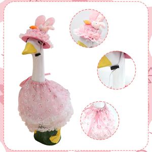 Costume de lapin de Pâques pour porche, grande taille 23 pouces, blanc, tenue festive de canard, déguisement de lapin - Product Image 2