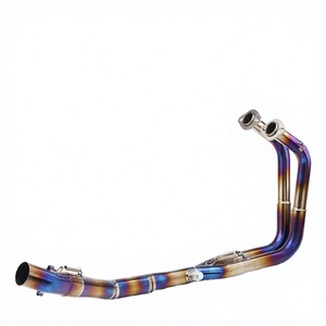 SCORPIOHP Sistema de Escape para <span class=keywords><strong>Kawasaki</strong></span> Z400 Ninja <span class=keywords><strong>400</strong></span>, Tubo de Enlace Frontal de Aleació<span class=keywords><strong>n</strong></span> de Titanio Azul de 51MM, Nuevo - Product Image 2