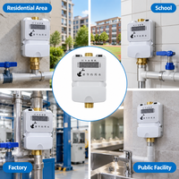 Contrôleur de facturation d'eau par carte IC DN20 pour salle de douche, machine numérique prépayée, port en laiton, utilisation en dortoir et salle de bain publique
