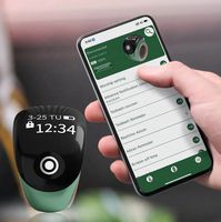 Réveil numérique intelligent avec alarme pour les heures de prière, écran tactile pour musulmans, nouvelle version avec anneau de prière en plastique (Tasbih)