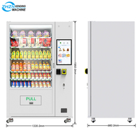 Distributeur automatique de boissons et de collations Zhzn best-seller en Europe distributeur automatique de boissons pour aliments et boissons avec paiement en espèces/pièces de monnaie/carte