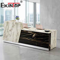 Table de réception de conception moderne de haute qualité Ekintop, bureau de réception incurvé