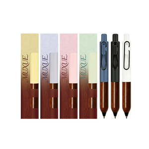 Bolígrafo de madera de sándalo Tano Village, tinta negra de 0,5 mm, tamaño de bolsillo, botón pulsador, para práctica de escritura y firma - Product Image 4