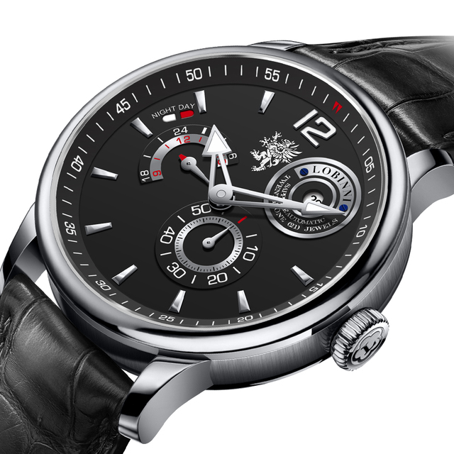 LOBINNI 18012 Unique Watch Mechanical Mens Luxury Brand Watches New Fashion Japan Movt Automatic Wrist Watch Man