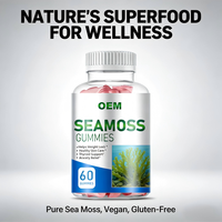 Gummies de mousse de mer personnalisées OEM, marque privée, supplément à base de mousse de mer irlandaise pour la thyroïde, la peau et le bien-être