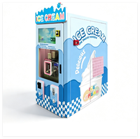 Distributeur automatique de crème glacée réfrigérée grande capacité, distributeur commercial de sucettes glacées pour supermarché