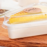 Boîte d'emballage pour gâteaux triangulaires de la marque Beigu, en mousse, 6 pouces/8 pouces, multicouche, transparente, écologique, pour aliments