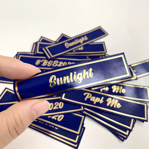 Custom <b>Logo</b> Adhesive <b>Sticker</b> Gold Foil Waterproof Cigar Band and Label for Embossing Cigars - Product Image 6