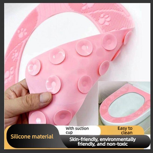 Cojín de silicona impermeable para asiento de inodoro, almohadilla lavable con diámetro interior ampliado, cierre universal para todas las estaciones - Product Image 6