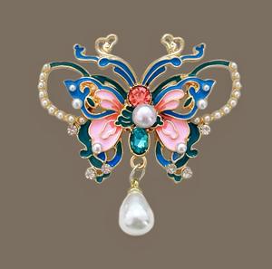 高級婦人用エレガントコートブローチ、ラグジュアリーな雰囲気、エナメル塗装の蜂模様、クリスタルメッキ技術、ジルコン、真鍮合金 - Product Image 5