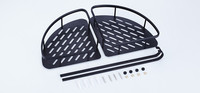 Étagère de douche triangulaire moderne noir mat en acier inoxydable SUS304, accessoires de salle de bain