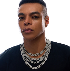 Cadena Cubana Completa de 15 mm para Hombre, Doble Fila, Cuatro Lados, Estilo Hip-hop, Venta al por Mayor del Fabricante, Collar Tanjing - Product Image 1