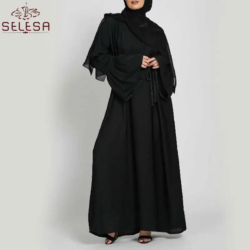 Abaya — Kimono à manches en dentelle pour femmes, caftan ouvert, Style islamique, avec perles noires, vêtements islamiques, meilleure qualité