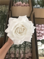 Grandes fleurs bleues artificielles, roses en velours réalistes, bouquet de mariée, décoration pour la remise des diplômes, Noël, mariage, maison, cuisine