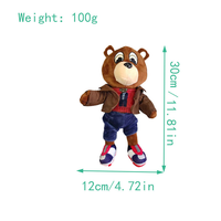 Jouets en peluche personnalisés en gros, animaux en peluche courts avec personnages de dessins animés, rembourrés en coton PP, unisexe, 31cm-50cm, à partir de 14 ans