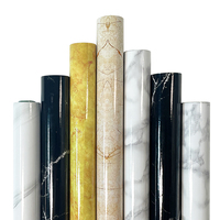 Papier peint auto-adhésif en PVC marbré moderne, très vendu, facile à nettoyer, film vinyle imperméable pour la rénovation de la cuisine et des meubles