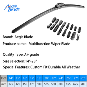 ใบปัดน้ำฝนอเนกประสงค์ ปี 2025 ยางธรรมชาติ 16 อะแดปเตอร์ ใช้ได้กับรถยนต์ 99% ขนาด 12-28 นิ้ว ไร้เสียงรบกวน ดีไซน์ไร้โครงสร้างตามหลักอากาศพลศาสตร์ - Product Image 2