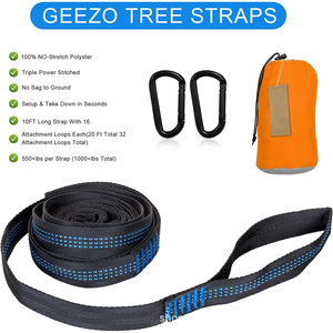 Hamac de camping double Woqi orange et gris en nylon 210T, portable, pour arbres, léger, pour les voyages - Product Image 2