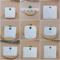 Présentoir à bijoux imprimé avec logo pour boucles d'oreilles et colliers, en papier kraft recyclé, imprimé quadricolore, découpé, cartes recyclables