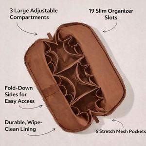 2026 New Open PU ModernToilet Makeup Bag Large Capacity Waterproof Scratch-Resistant Cosmetic Bag Travel Storage for Brushes - Product Image 3