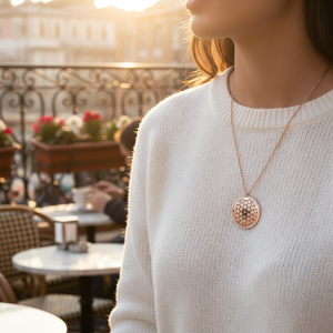 Pendentif rond en argent Sterling 925, bijoux artisanaux, vente en gros, prix d'usine - Product Image 3