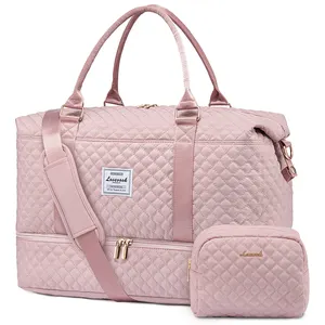 LOVEVOOK Set di Borse <span class=keywords><strong>da</strong></span> <span class=keywords><strong>Viaggio</strong></span> e <span class=keywords><strong>Valigie</strong></span> per Pernottamento, Borse Sportive Rosa per Donne, Bagagli <span class=keywords><strong>da</strong></span> <span class=keywords><strong>Viaggio</strong></span> - Product Image 1