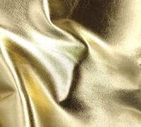 Tissu en cuir PU doré brillant 0,45 mm, surface miroir élastique, peau laquée pour accessoires de mode